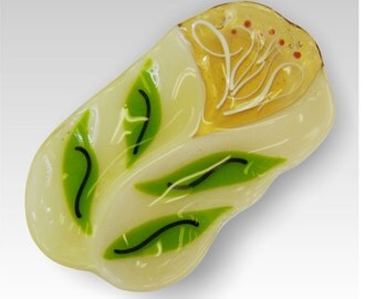 SALE-Three Section Serving Dish in Fused Glass
