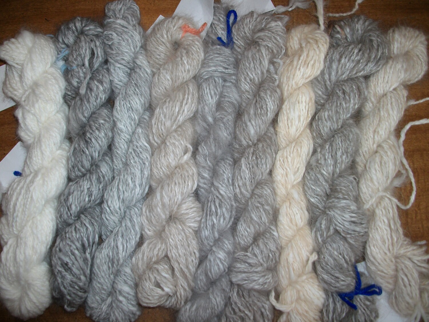Handspun Natural Angora Yarn DK weight 50 Yd