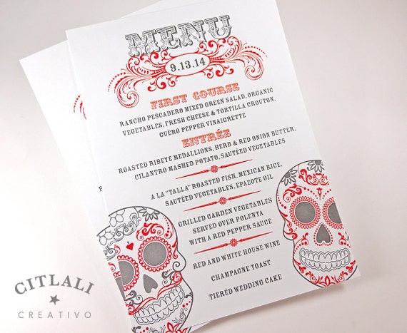 Day Of The Dead Menu