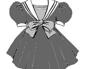 23" My Twinn Sailor Dress - doll clothes sewing pattern pretty PDF 70204