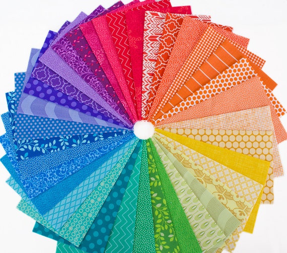 36 Color Wheel Surly Square Bundle Quilting Fabric