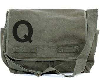 Messenger Bag, Monogrammed Bag, Personalized Bag, Initial, Crossbody Canvas Bag, Personalized Bridesmaids or Groomsmen Gift, Men & Women Bag