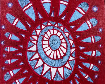 SALE Mandala: Spoke Original Painting Meditation Art