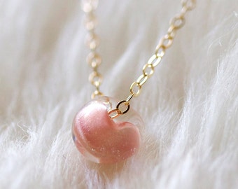 SALE! - kerry in blush - gold and glass necklace by elephantine