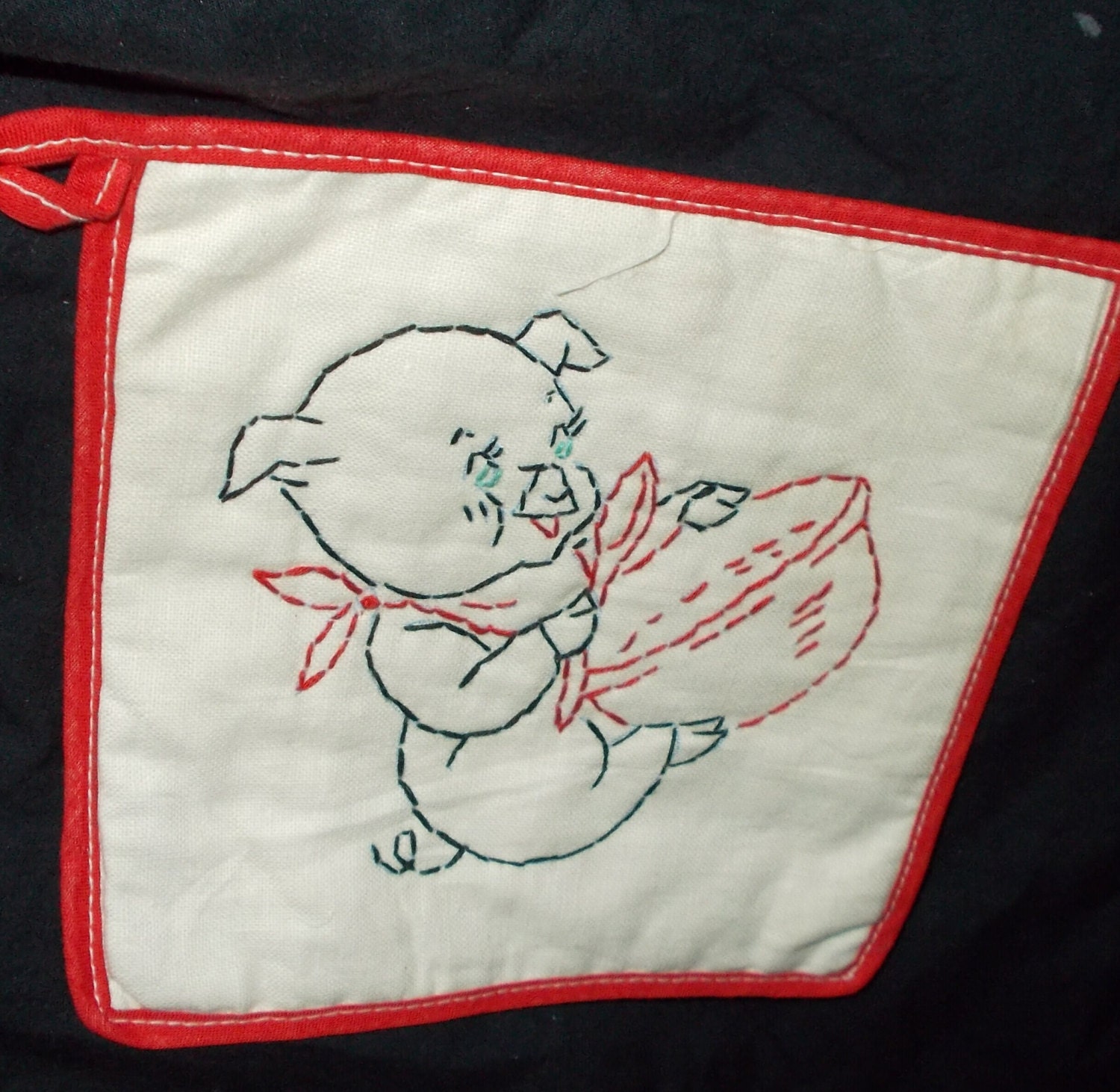 Vintage Pig Pot Holder