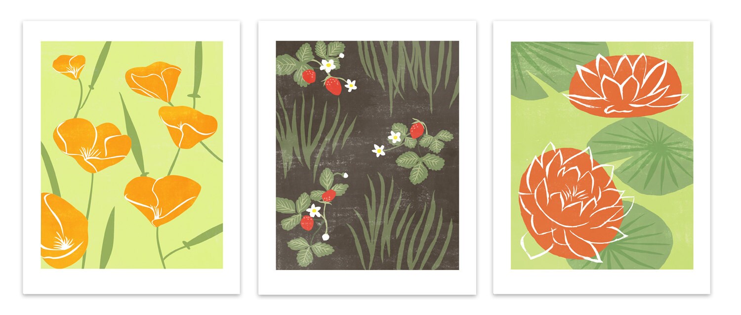 Bulk Deal Set of 12 Art Prints Block Print by RigelStuhmiller