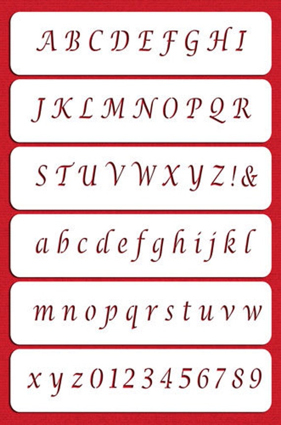 alphabet stencil 1 upper and lower case set for cookies
