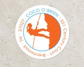 Rock climbing return address stickers - for boys or girls Rock Climbing Parties Il_170x135