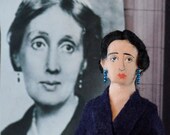 Virginia Woolf Author Doll Art Miniature Art Classic Literature Writer Virginia Woolf Author Doll Art Miniature Art Classic Literature Writer