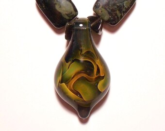 EMBLEM Lampworked Borosilicate Glass Necklace