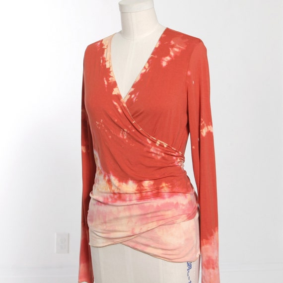 Wrap Top / Long Sleeve Womens Shirt / Yoga by MiloCreativeStudios