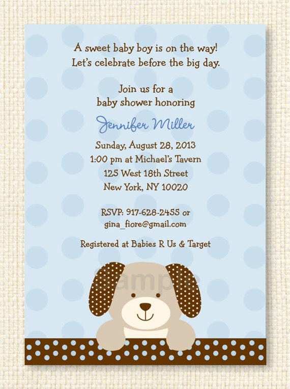 Puppy Shower Invitation Wording 6