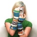 Hand Knit Extra Long Fall Fingerless Gloves in Peruvian Colors - MADE TO ORDER