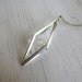 Sterling Silver and Quartz Crystal Himmeli Necklace C&S Caged Crystal Necklace, Trapped Crystal Necklace, Himmeli Jewelry, Geometric Jewelry