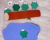 Christmas in July Sale 5 little speckled frogs felt shapes set Il_170x135