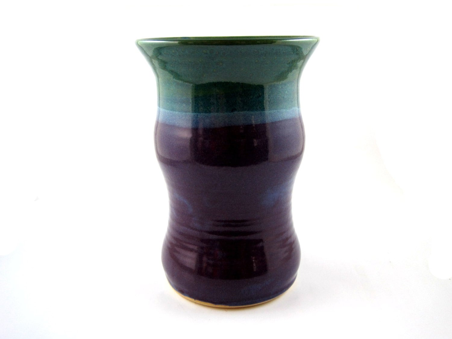 Pottery vase ceramic vase purple and turquoise In stock