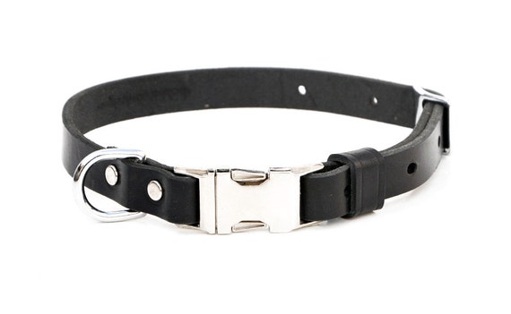Adjustable Leather Quick-Release Dog Collar