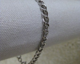 Vintage silver chain bracelet charm bracelet