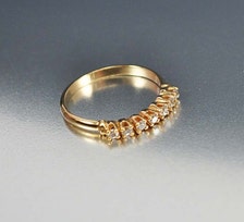 Gold Engagement Ring Size 5.5 Wedding Band Ring Cubic Zirconia Wedding ...