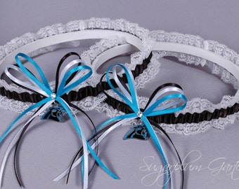 Carolina Panthers Lace Wedding Garter Set