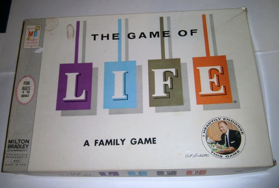 Vintage The Game Of Life 1960 Milton Bradley Board by carriesattic