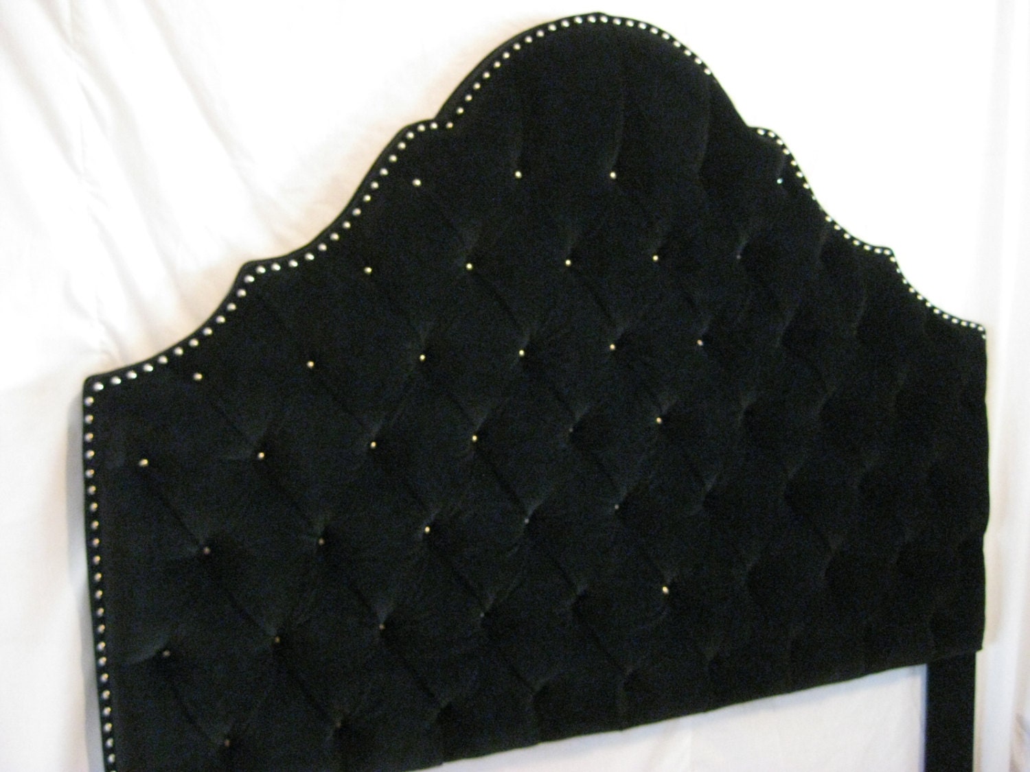 Princess Crown Tufted Upholstered Headboard with by NewAgainUph