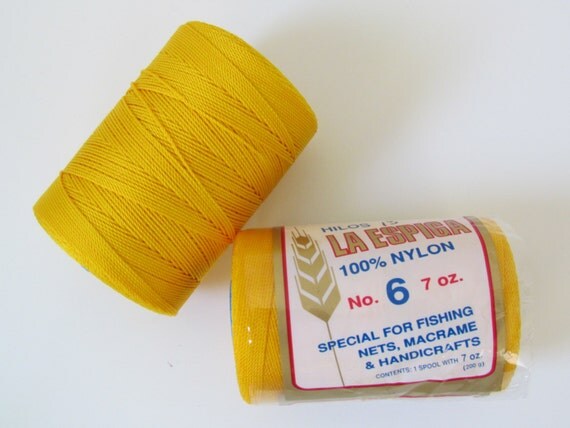 Items similar to Omega Nylon Crochet Thread Gold Size 6 - Hilos La