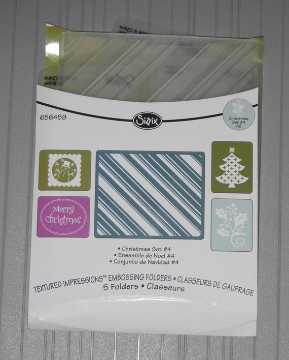 Items similar to Sizzix Textured Impressions Embossing Folders 5PK