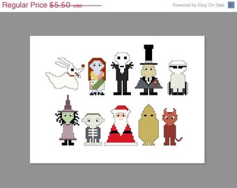 Christmas In July 20% Off Nightmare Before Christmas Pixel People ...