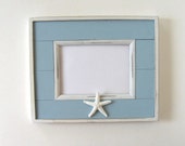Light Blue Starfish Photo Frame, Home and Living, Beach Cottage Decor, 11" x 14", Wedding