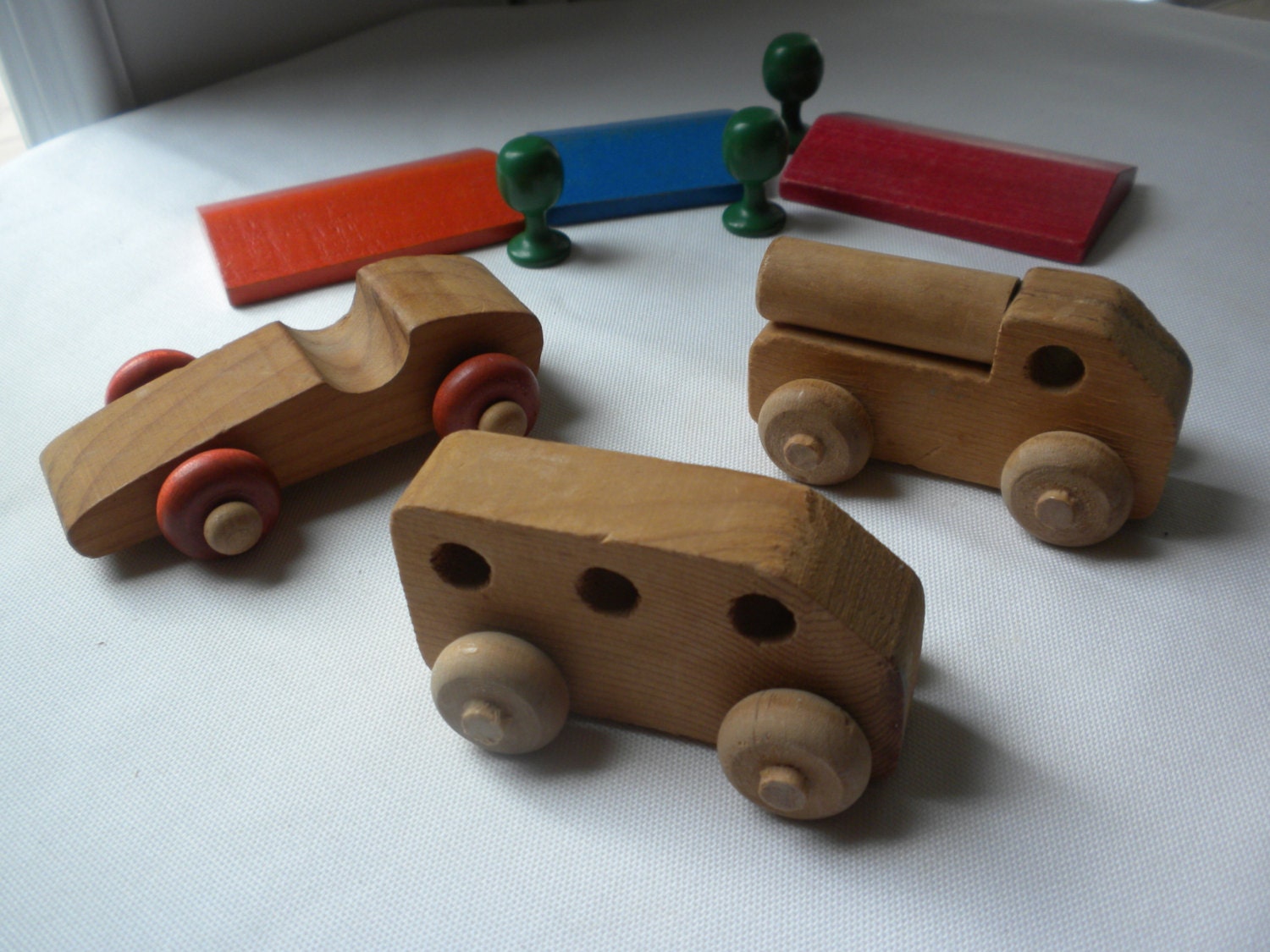 vintage wooden toys 3 pieces Montgomery Schoolhouse Vermont