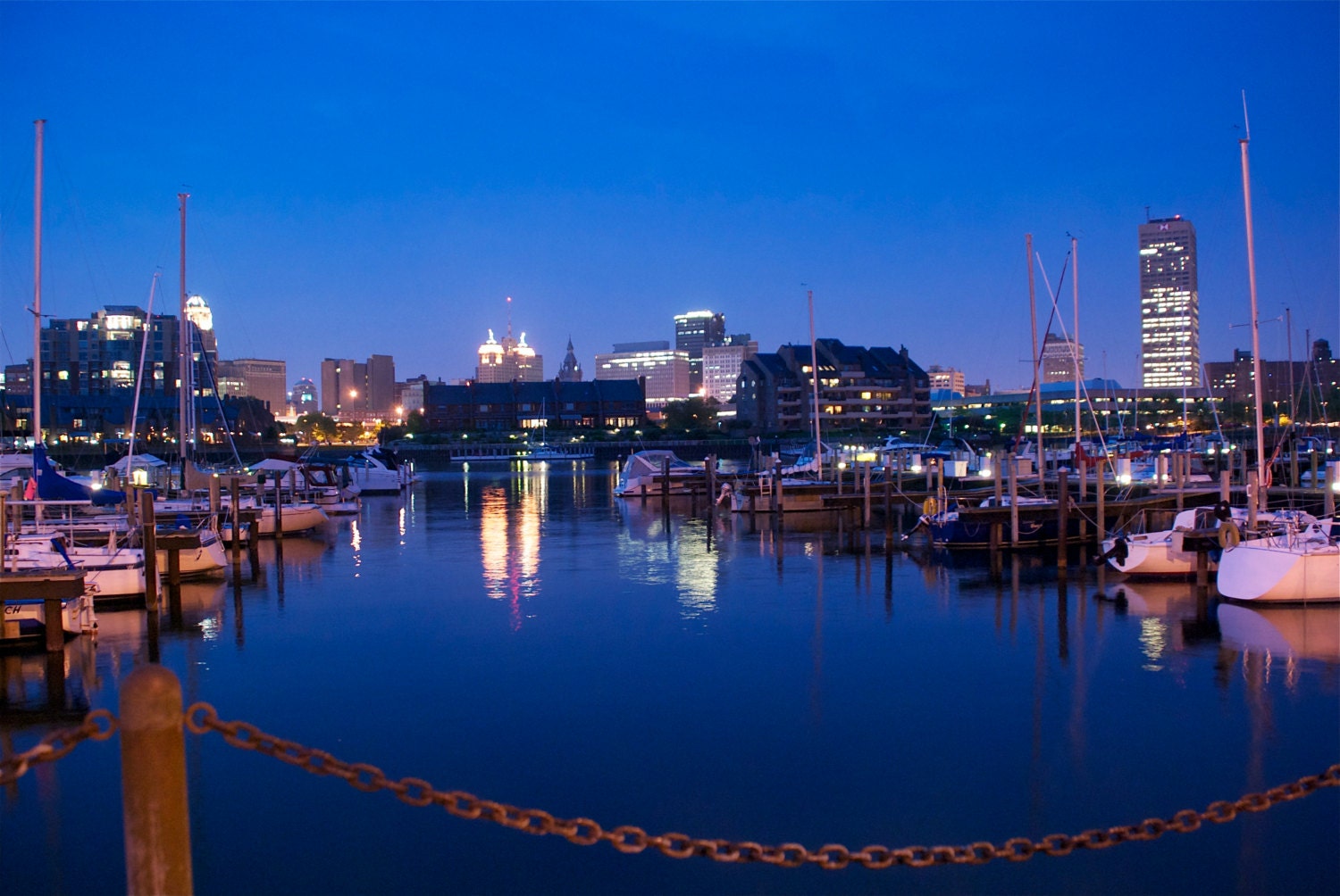 Buffalo Skyline at Night Buffalo NY Landscape Photography