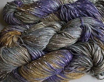 Bamboo Tape Ribbon, Hand dyed yarn - Summer