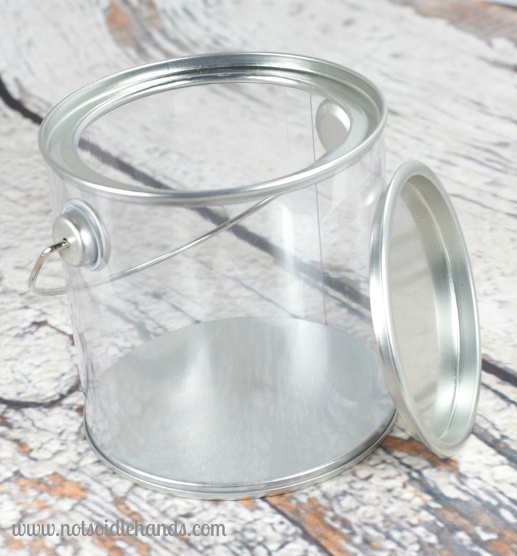 Clear Party Favor Paint Cans Favor Pails Favor by NotSoIdleHands