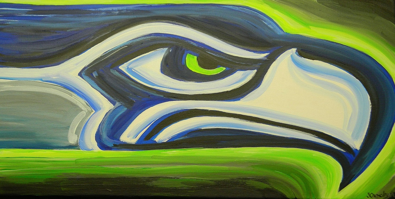 Seatle Seahawks painting sports art football