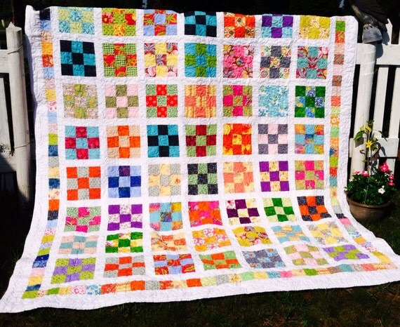 Janet's Patchwork Quilt by RobbienaeQuilts on Etsy