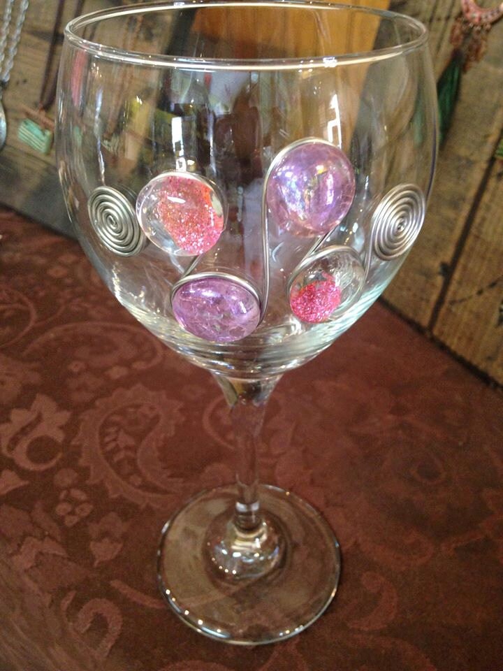 Hand decorated wine glasses by ClassyGlassbyBecky on Etsy