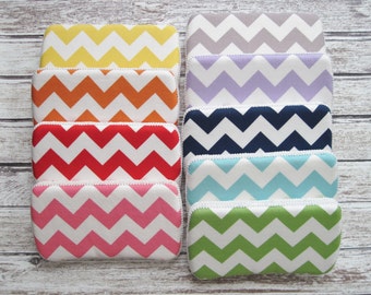 Chevron Baby Wipes Case, Riley Blake Chevron print, Available in 9 Colors, Modern Baby Design