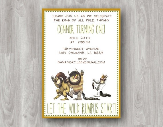 Where The Wild Things Are Birthday Invitation Template 5