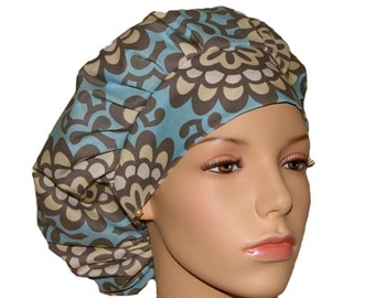 Scrub Hats - Amy Butler Sky Blue Wallflower