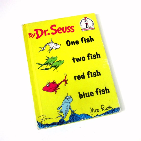 One Fish Two Fish Red Fish Blue Fish by Dr by AttysSproutVintage