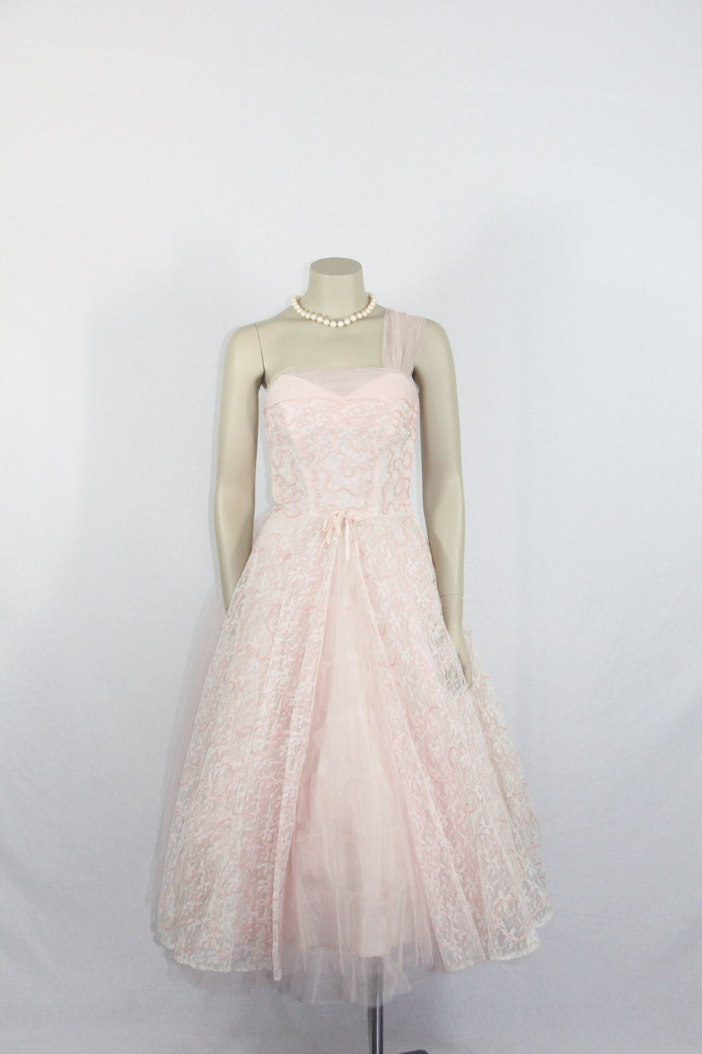 Vintage Prom Dresses Etsy 1950's vintage prom dress