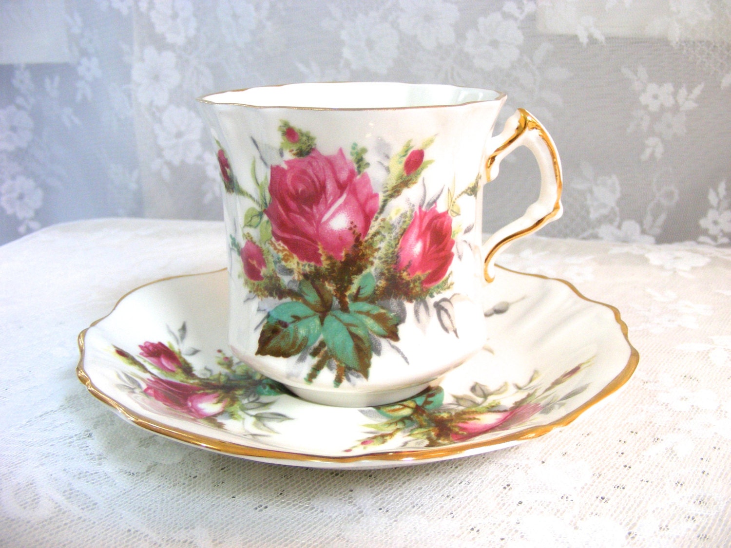 SALE Vintage Hammersley Fine Bone China Teacup & Saucer