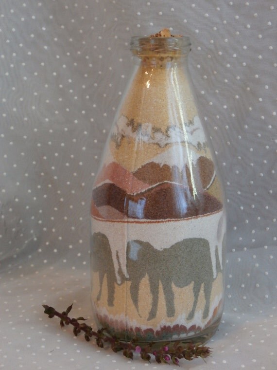 bottle sand vintage art Colored from Sand Natural Bottle Art Sand Vintage in Elephants