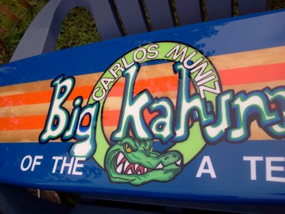 Personalized four foot surfboard wall hanging surfboard wall