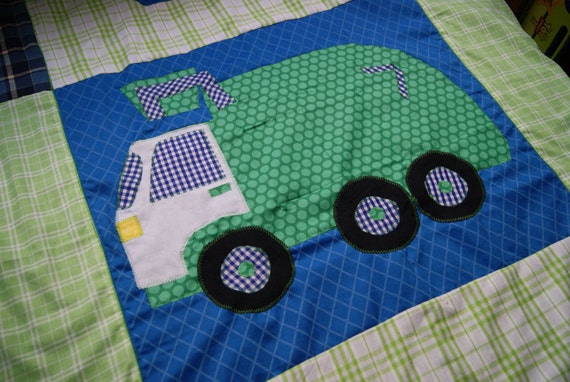 Garbage Truck Minky Blanket Garbage Truck Bedding Twin Size