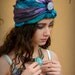 Turquoise embroidered necklace "Vintage" Handmade Jewelry