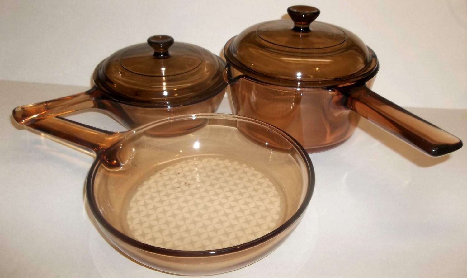 Corning visions cookware set small sauce pan set with skillet