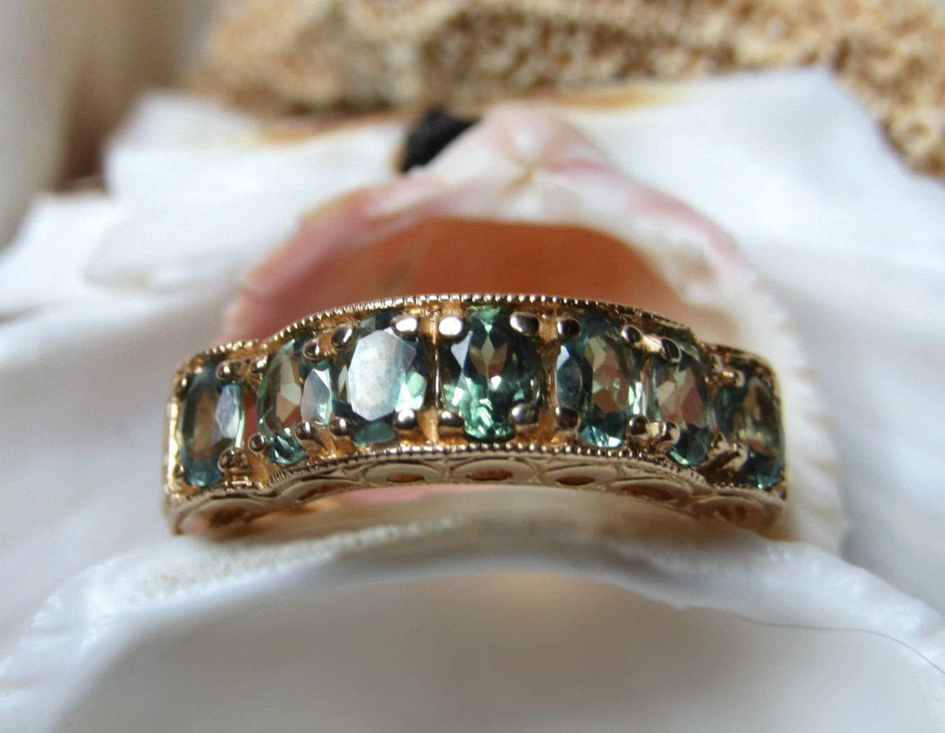 14k Genuine Natural Alexandrite Ring Color Change Size 6