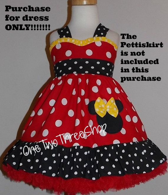 Minnie Mouse Dress SWEETHEART neckline minnie vacation, party birthday ...